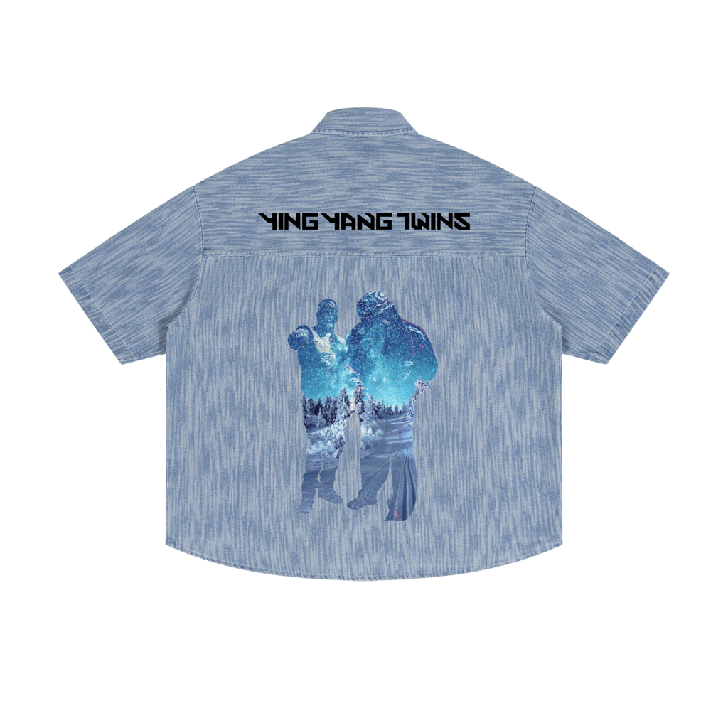 Unisex Boxy Vintage Wash Denim Shirt