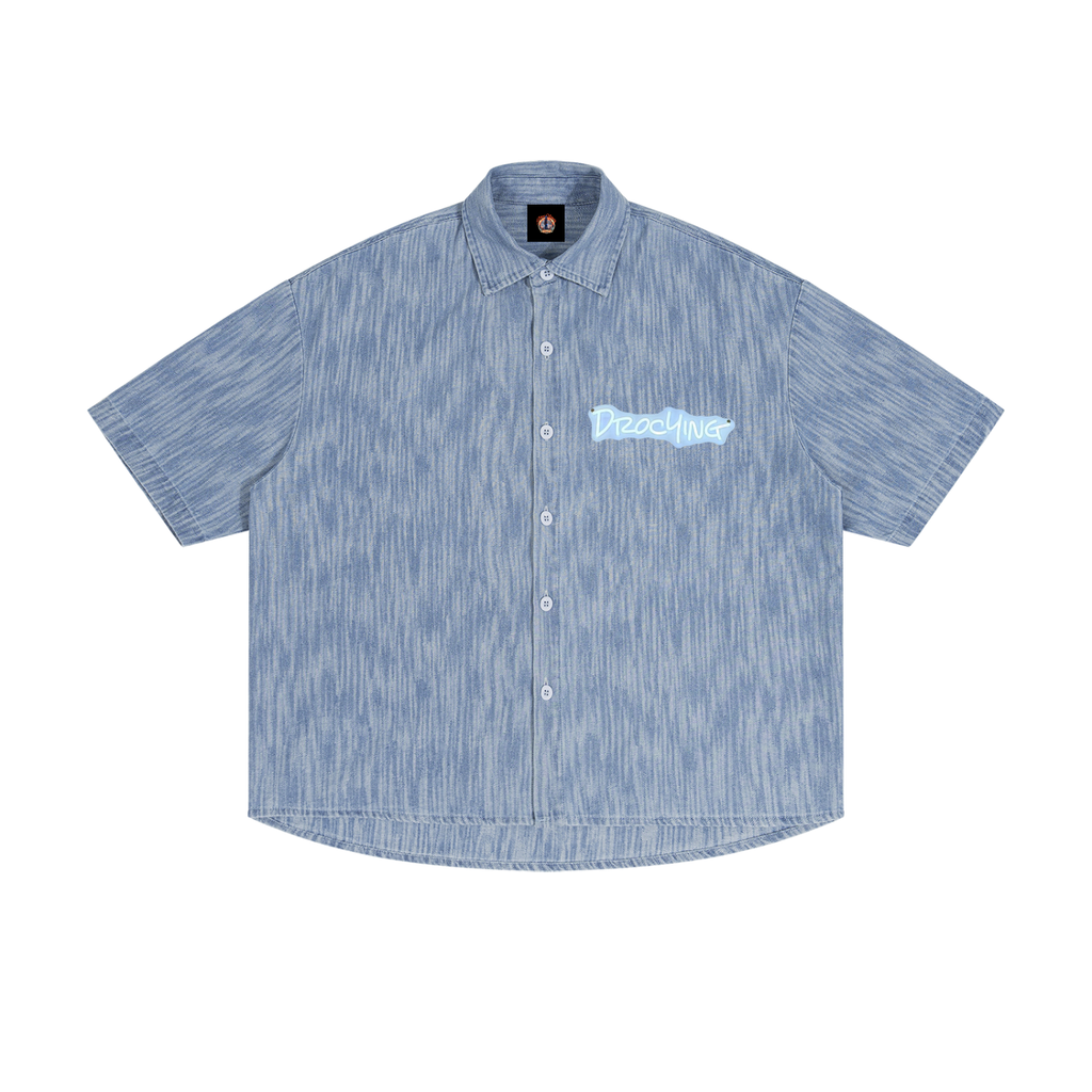 Unisex Boxy Vintage Wash Denim Shirt