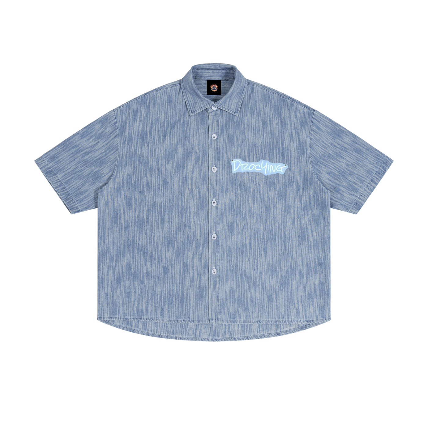 Unisex Boxy Vintage Wash Denim Shirt