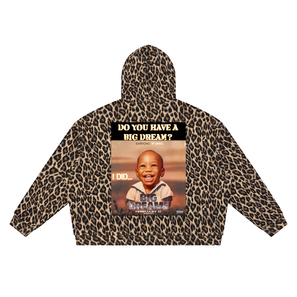 Unisex Leopard Full Zip Hoodie