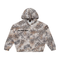 Unisex Vintage Wash Leopard Full Zip Hoodie