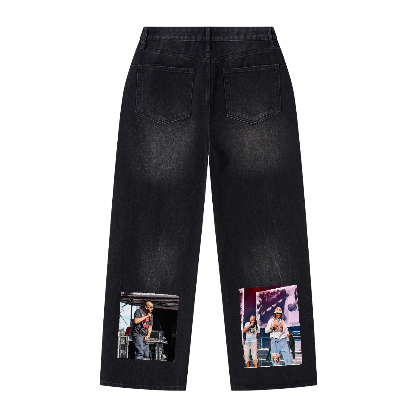 Men's Vintage Wash Wide Leg Jeans
