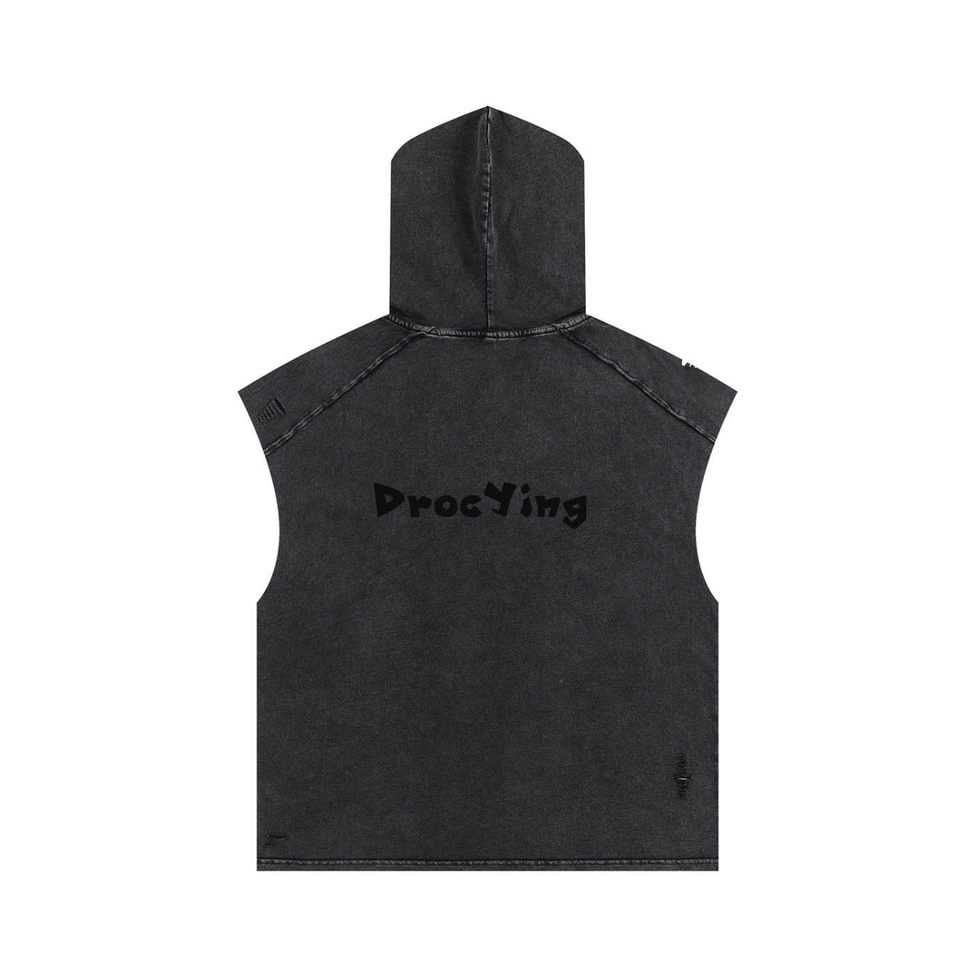 Snow Washed Boxy Hooded Tank Top