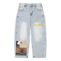 Men's Vintage Wash Sunfade Barrel Leg Jeans